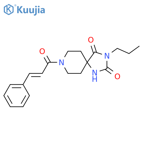8-[(2E)-3-phenylprop-2-enoyl]-3-propyl-1,3,8-triazaspiro[4.5]decane-2,4-dione structure