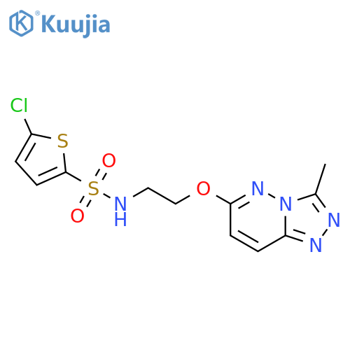 5-chloro-N-[2-({3-methyl-[1,2,4]triazolo[4,3-b]pyridazin-6-yl}oxy)ethyl]thiophene-2-sulfonamide structure