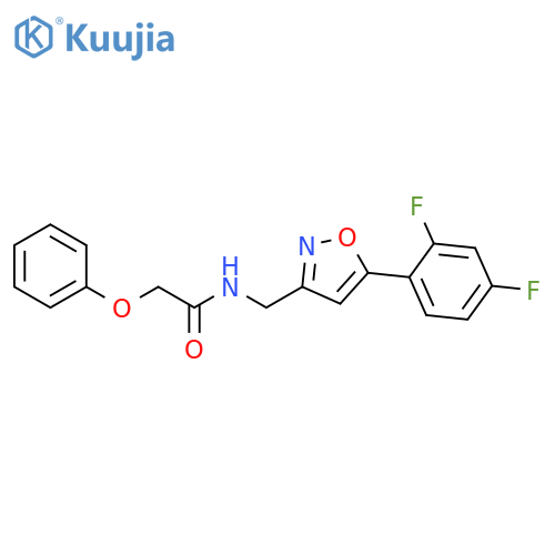 N-{[5-(2,4-difluorophenyl)-1,2-oxazol-3-yl]methyl}-2-phenoxyacetamide structure