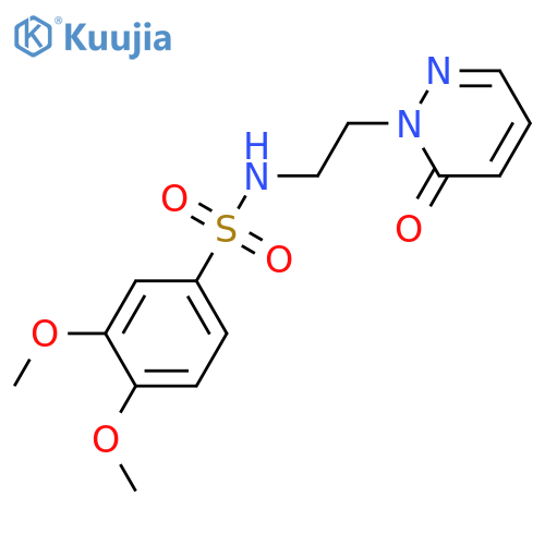 3,4-dimethoxy-N-[2-(6-oxo-1,6-dihydropyridazin-1-yl)ethyl]benzene-1-sulfonamide structure