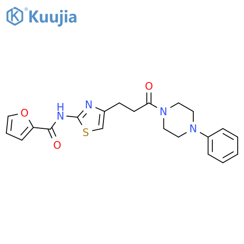 N-{4-[3-oxo-3-(4-phenylpiperazin-1-yl)propyl]-1,3-thiazol-2-yl}furan-2-carboxamide structure