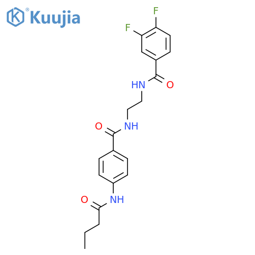 4-butanamido-N-{2-[(3,4-difluorophenyl)formamido]ethyl}benzamide structure