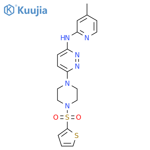 N-(4-methylpyridin-2-yl)-6-[4-(thiophene-2-sulfonyl)piperazin-1-yl]pyridazin-3-amine structure