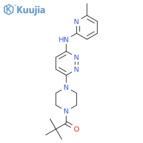 2,2-dimethyl-1-(4-{6-[(6-methylpyridin-2-yl)amino]pyridazin-3-yl}piperazin-1-yl)propan-1-one structure
