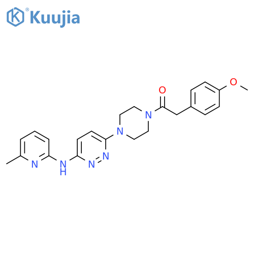 2-(4-methoxyphenyl)-1-(4-{6-[(6-methylpyridin-2-yl)amino]pyridazin-3-yl}piperazin-1-yl)ethan-1-one structure