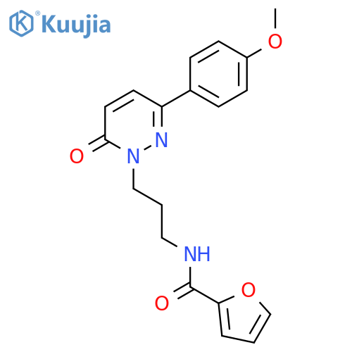 N-{3-[3-(4-methoxyphenyl)-6-oxo-1,6-dihydropyridazin-1-yl]propyl}furan-2-carboxamide structure