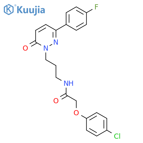 2-(4-chlorophenoxy)-N-{3-[3-(4-fluorophenyl)-6-oxo-1,6-dihydropyridazin-1-yl]propyl}acetamide structure