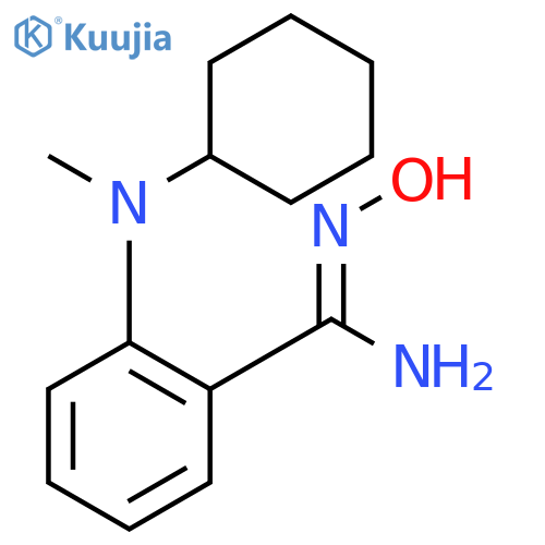2-[Cyclohexyl(methyl)amino]-N'-hydroxybenzenecarboximidamide structure