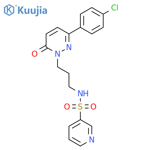 N-{3-[3-(4-chlorophenyl)-6-oxo-1,6-dihydropyridazin-1-yl]propyl}pyridine-3-sulfonamide structure