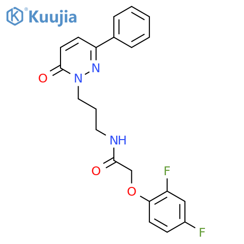 2-(2,4-difluorophenoxy)-N-[3-(6-oxo-3-phenyl-1,6-dihydropyridazin-1-yl)propyl]acetamide structure
