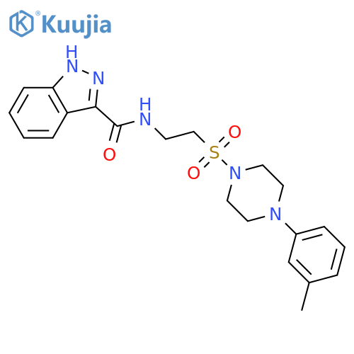 N-(2-{[4-(3-methylphenyl)piperazin-1-yl]sulfonyl}ethyl)-1H-indazole-3-carboxamide structure