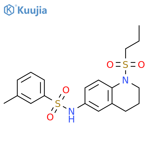 3-methyl-N-[1-(propane-1-sulfonyl)-1,2,3,4-tetrahydroquinolin-6-yl]benzene-1-sulfonamide structure