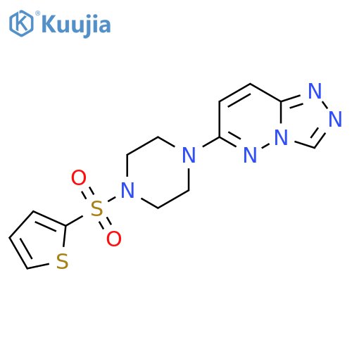 1-(thiophene-2-sulfonyl)-4-{[1,2,4]triazolo[4,3-b]pyridazin-6-yl}piperazine structure
