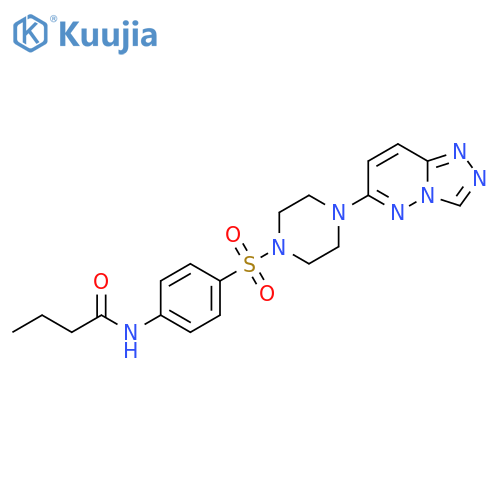 N-{4-[(4-{[1,2,4]triazolo[4,3-b]pyridazin-6-yl}piperazin-1-yl)sulfonyl]phenyl}butanamide structure