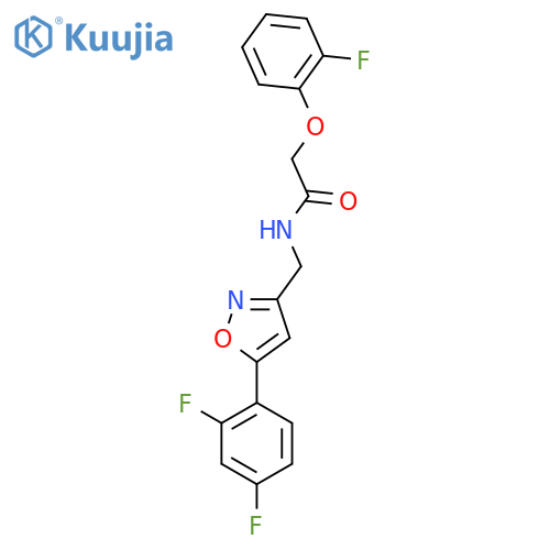 N-{[5-(2,4-difluorophenyl)-1,2-oxazol-3-yl]methyl}-2-(2-fluorophenoxy)acetamide structure