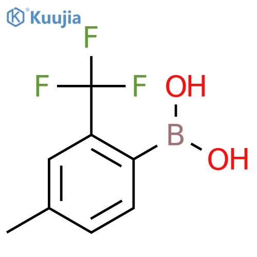 (4-Methyl-2-(trifluoromethyl)phenyl)boronic acid structure