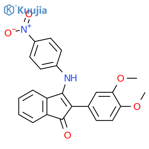 2-(3,4-dimethoxyphenyl)-3-(4-nitroanilino)inden-1-one structure