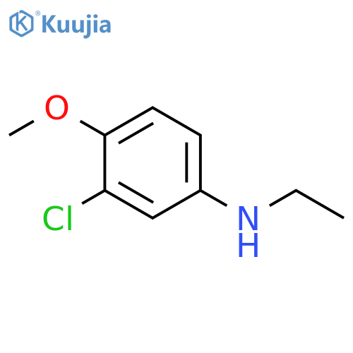 3-chloro-N-ethyl-4-methoxyaniline structure