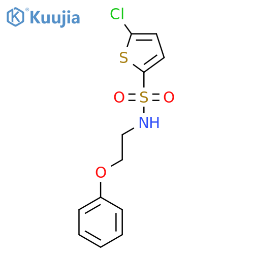 5-chloro-N-(2-phenoxyethyl)thiophene-2-sulfonamide structure