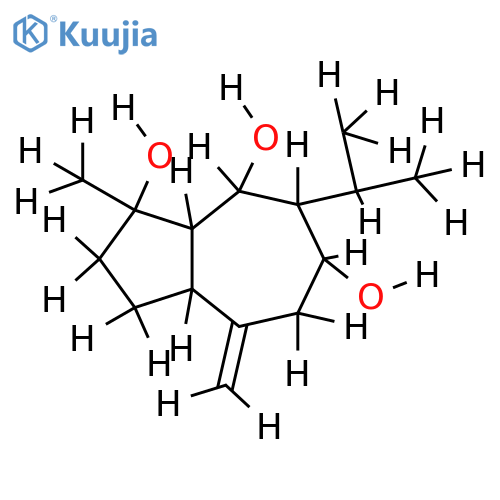 (1alpha,4beta,5beta,6beta,7beta,8beta)-10(14)-Guaiene-4,5,8-triol structure
