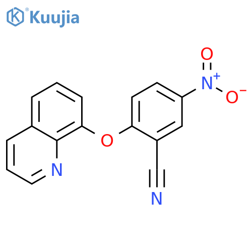 5-nitro-2-quinolin-8-yloxybenzonitrile structure