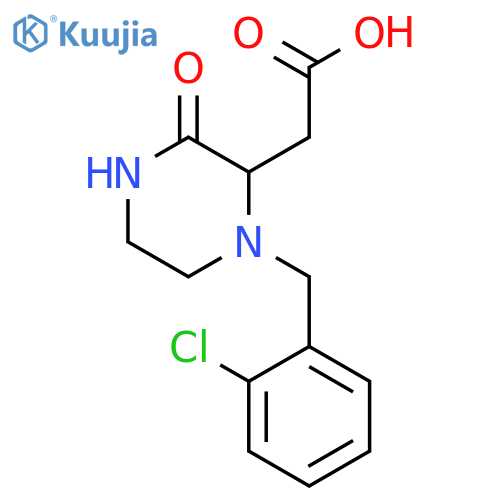 2-[1-(2-Chlorobenzyl)-3-oxo-2-piperazinyl]-acetic acid structure