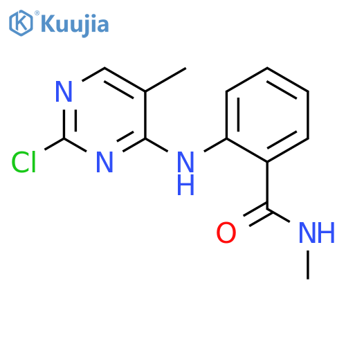 2-[(2-chloro-5-methylpyrimidin-4-yl)amino]-N-methylbenzamide structure