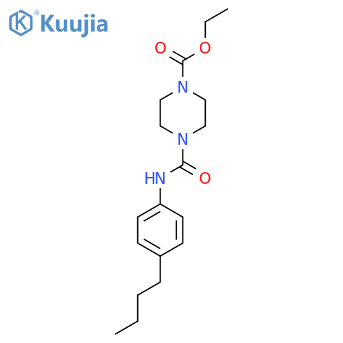 Ethyl 4-[(4-butylphenyl)carbamoyl]piperazine-1-carboxylate structure