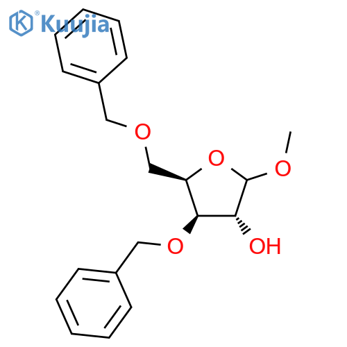 (3R,4R,5R)-4-(Benzyloxy)-5-((benzyloxy)methyl)-2-methoxytetrahydrofuran-3-ol structure