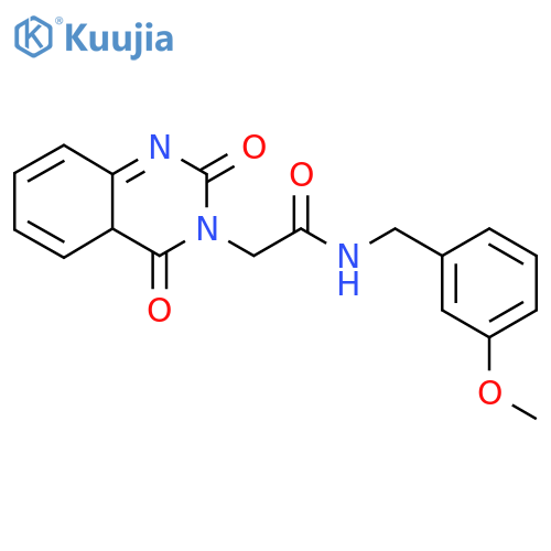 2-(2,4-dioxo-1,2,3,4-tetrahydroquinazolin-3-yl)-N-[(3-methoxyphenyl)methyl]acetamide structure