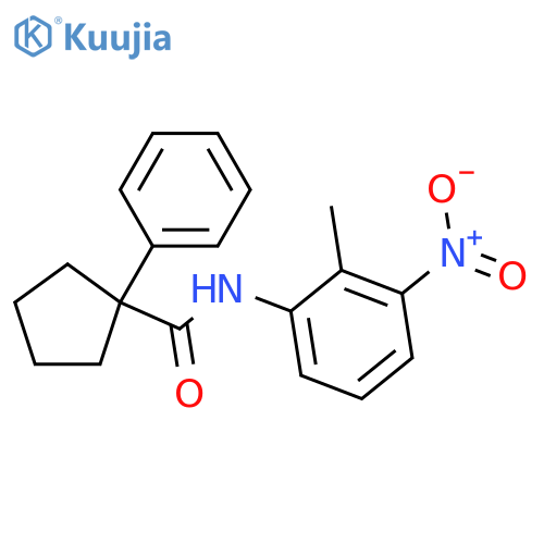 N-(2-methyl-3-nitrophenyl)-1-phenylcyclopentane-1-carboxamide structure