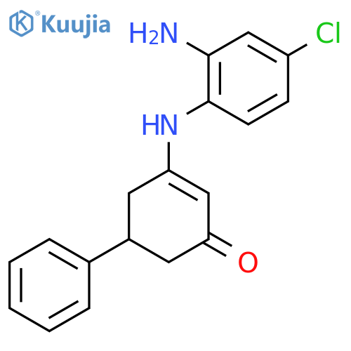 3-((2-Amino-4-chlorophenyl)amino)-5-phenylcyclohex-2-EN-1-one structure