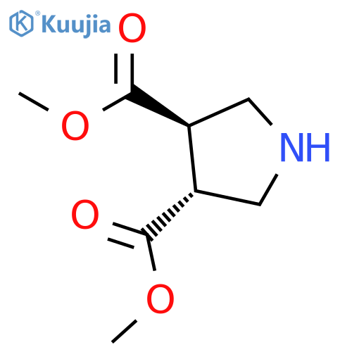 Dimethyl trans-(+/-)-pyrrolidine-3,4-dicarboxylate structure