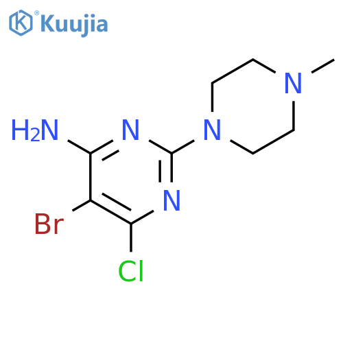 4-Pyrimidinamine, 5-bromo-6-chloro-2-(4-methyl-1-piperazinyl)- structure