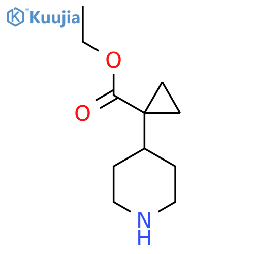 Ethyl 1-(4-piperidyl)cyclopropane-1-carboxylate structure