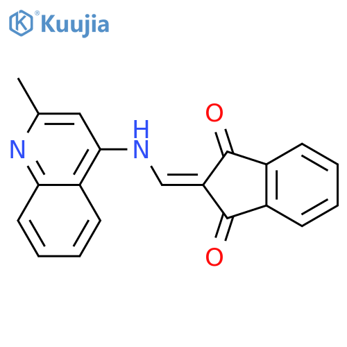 2-{[(2-methylquinolin-4-yl)amino]methylidene}-2,3-dihydro-1H-indene-1,3-dione structure