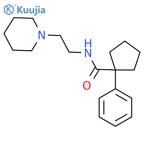 (Phenylcyclopentyl)-N-(2-piperidylethyl)formamide structure