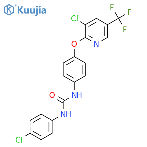 ((4-Chlorophenyl)amino)-N-(4-(3-chloro-5-(trifluoromethyl)(2-pyridyloxy))phenyl)formamide structure