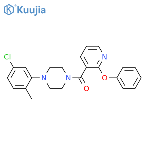 [4-(5-chloro-2-methylphenyl)piperazin-1-yl]-(2-phenoxypyridin-3-yl)methanone structure