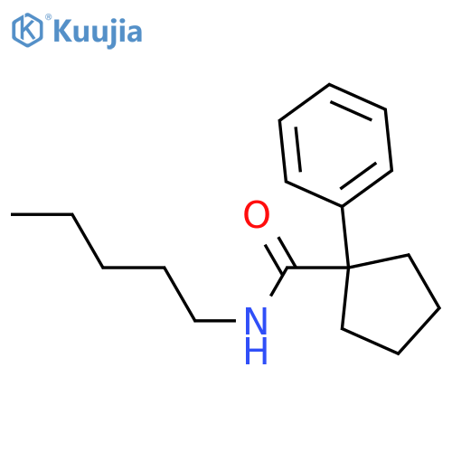 N-pentyl-1-phenylcyclopentane-1-carboxamide structure