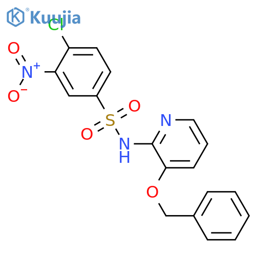 4-chloro-3-nitro-N-(3-phenylmethoxypyridin-2-yl)benzenesulfonamide structure