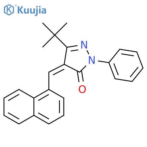 (4Z)-5-tert-butyl-4-(naphthalen-1-ylmethylidene)-2-phenylpyrazol-3-one structure