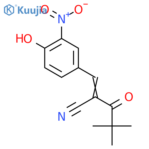 2-(2,2-Dimethylpropanoyl)-3-(4-hydroxy-3-nitrophenyl)prop-2-enenitrile structure