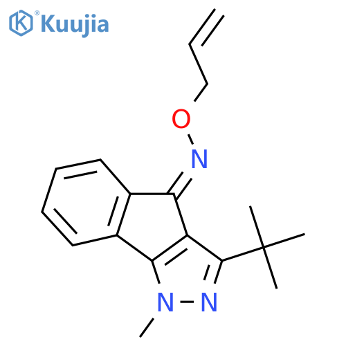 (4E)-3-Tert-butyl-1-methyl-N-(prop-2-en-1-yloxy)-1H,4H-indeno[1,2-c]pyrazol-4-imine structure
