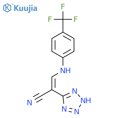 2-(2H-2,3,4,5-Tetraazolyl)-3-((4-(trifluoromethyl)phenyl)amino)prop-2-enenitrile structure