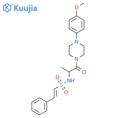 N-{1-[4-(4-methoxyphenyl)piperazin-1-yl]-1-oxopropan-2-yl}-2-phenylethene-1-sulfonamide structure