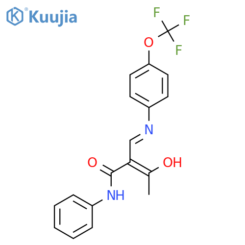 3-Oxo-N-phenyl-2-[[4-(trifluoromethoxy)anilino]methylidene]butanamide structure