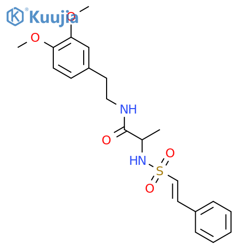 N-[2-(3,4-dimethoxyphenyl)ethyl]-2-(2-phenylethenesulfonamido)propanamide structure