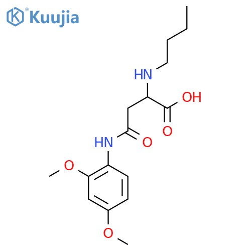 2-(butylamino)-3-[(2,4-dimethoxyphenyl)carbamoyl]propanoic acid structure