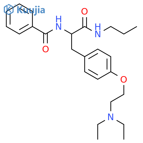 Benzenepropanamide, a-(benzoylamino)-4-[2-(diethylamino)ethoxy]-N-propyl- structure